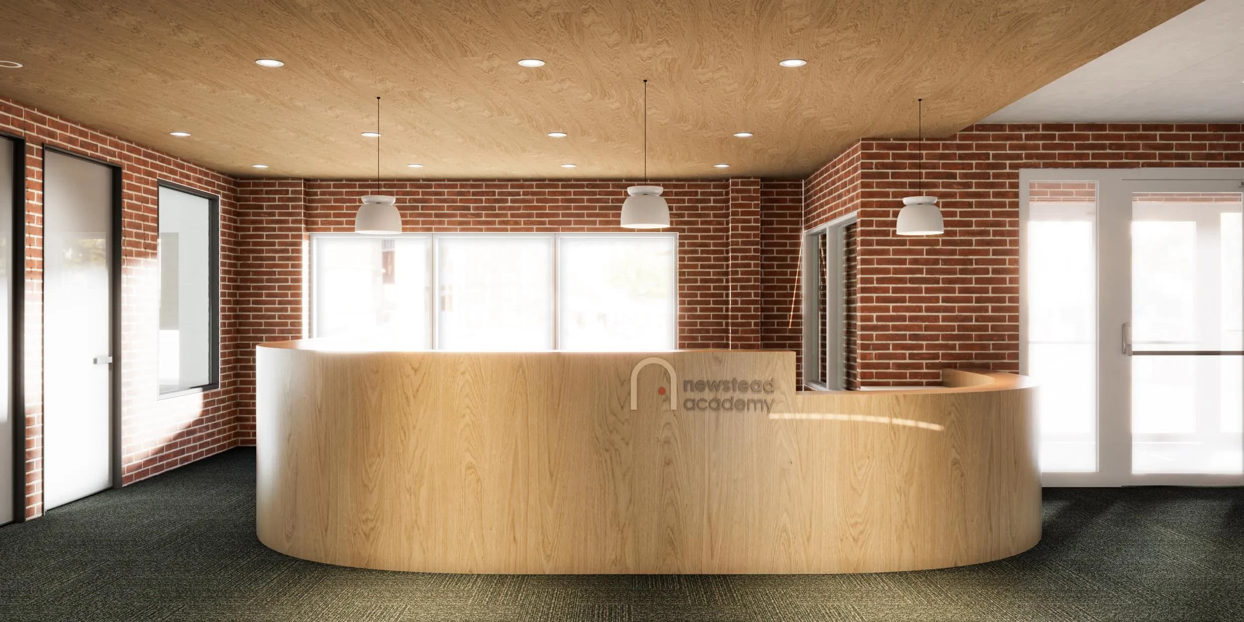 Modern reception area